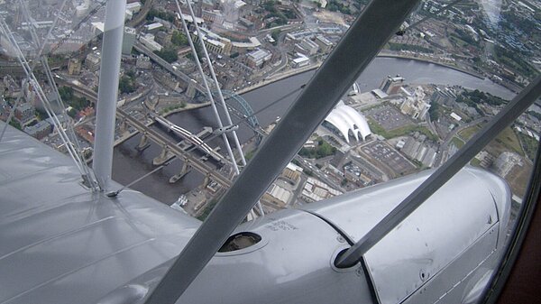 Aerial photo of Newcastle's bridges