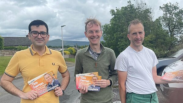 Our parliamentary candidates delivering leaflets