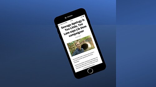 News story on smartphone