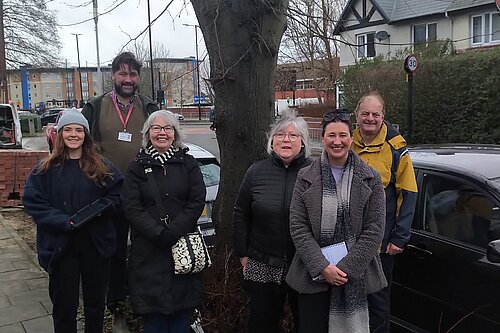 Parklands Focus Team with council officers in Garden Village