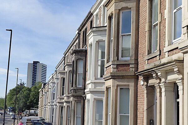 Typical Newcastle street with HMO properties
