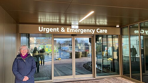Pauline Allen outside the Urgent Care Centre