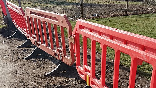 Plastic Orange Safety Barriers / roadworks