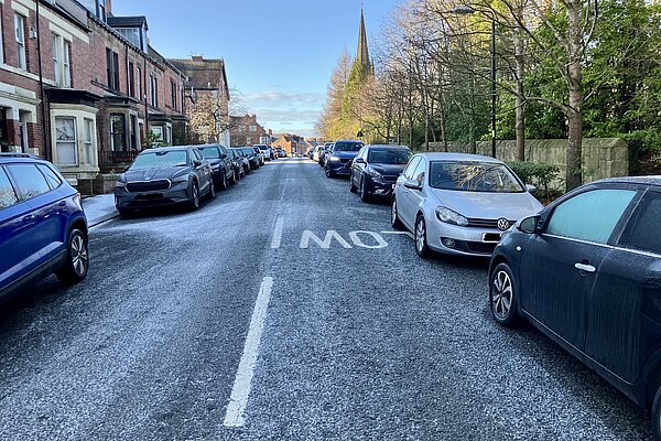 Cars parked in Jesmond Vale