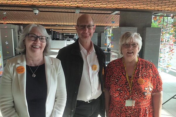 Councillors Pauline Allen, Christine Morrissey and David Partington