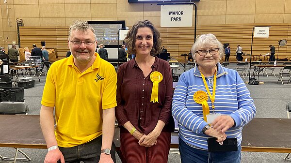 Greg, Deborah & Doreen at the election count