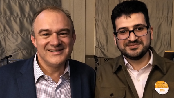 Ed Davey with Ali Avaei