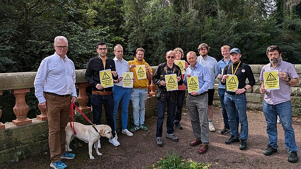 Lib Dem campaigners on sewage pollution